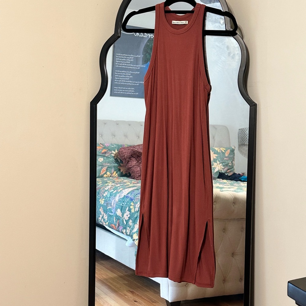 Abercrombie & Fitch Brown Midi Dress